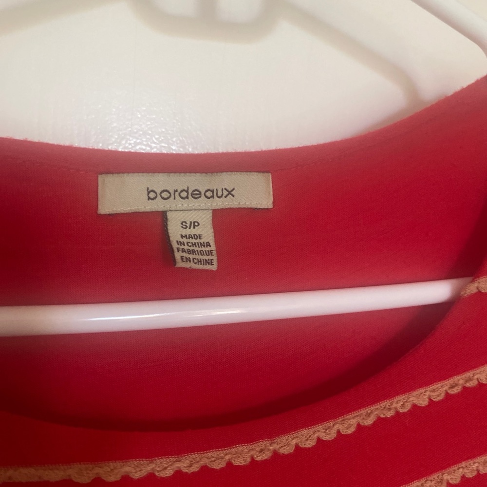 Anthropologie Bordeaux dress size s/p.